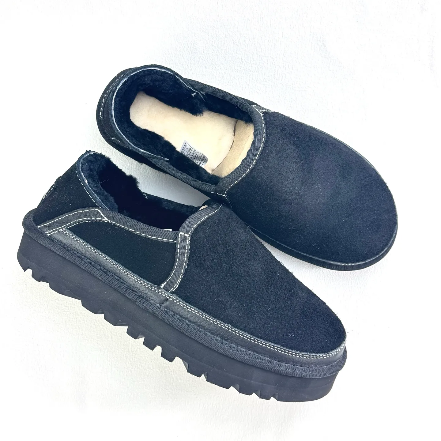 Local 💰480 supports delivery platform operation! Ugg men's slip-on series, cow suede surface with wool lining, warm and comfortable, easy to put on and take off# Size: 39 40 41 42 43 44 45#